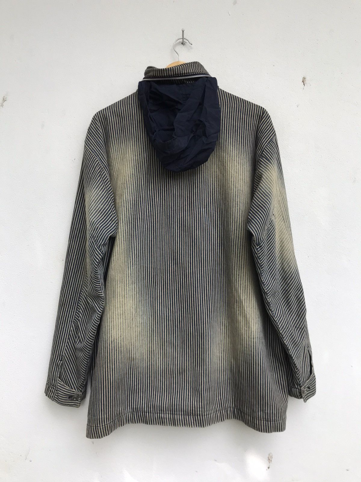 Japanese Brand Stas Street Arts Works Hickory Stripes Slank Chore Jacket Size US M / EU 48-50 / 2 - 17 Thumbnail