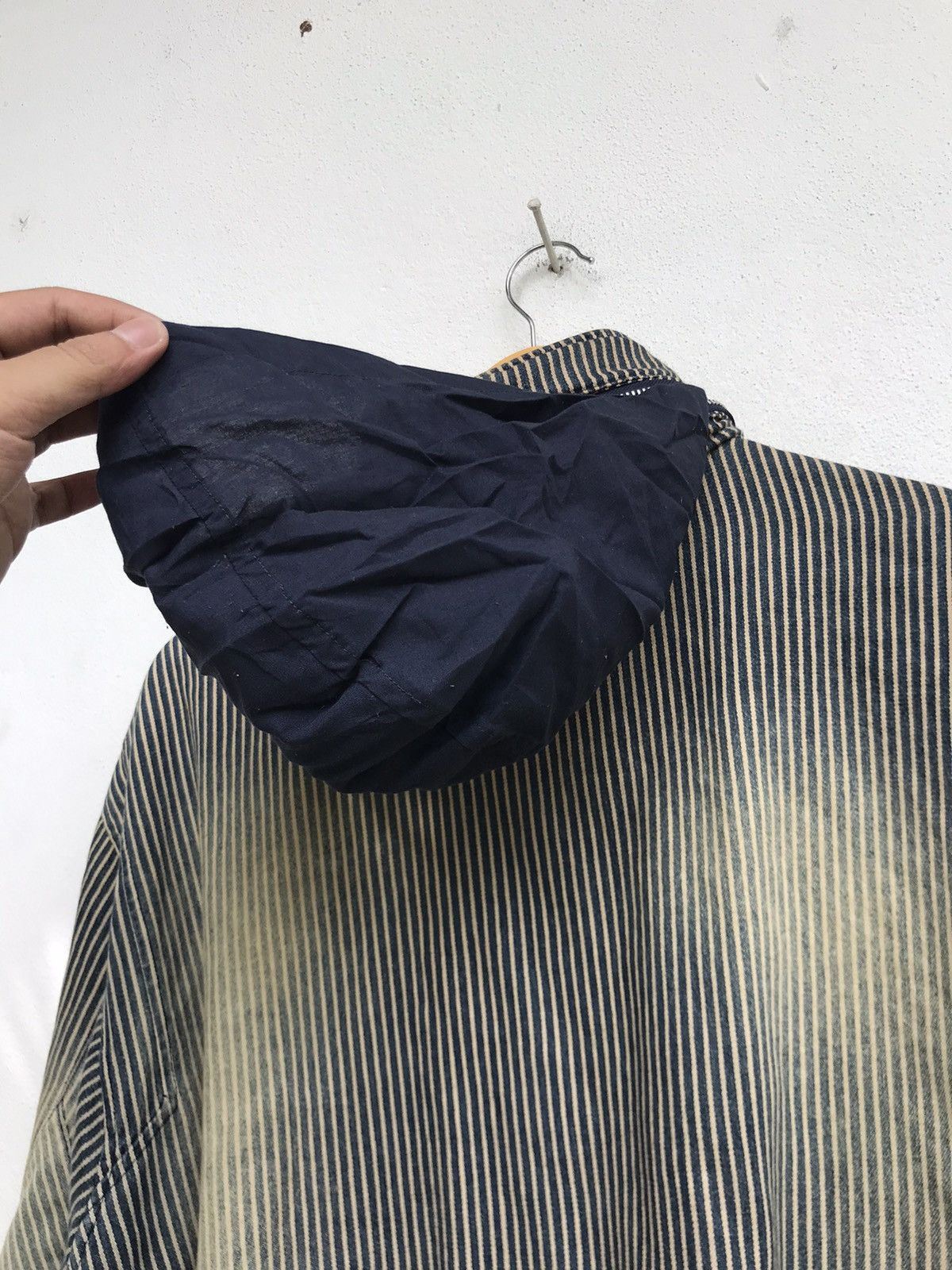 Japanese Brand Stas Street Arts Works Hickory Stripes Slank Chore Jacket Size US M / EU 48-50 / 2 - 15 Thumbnail