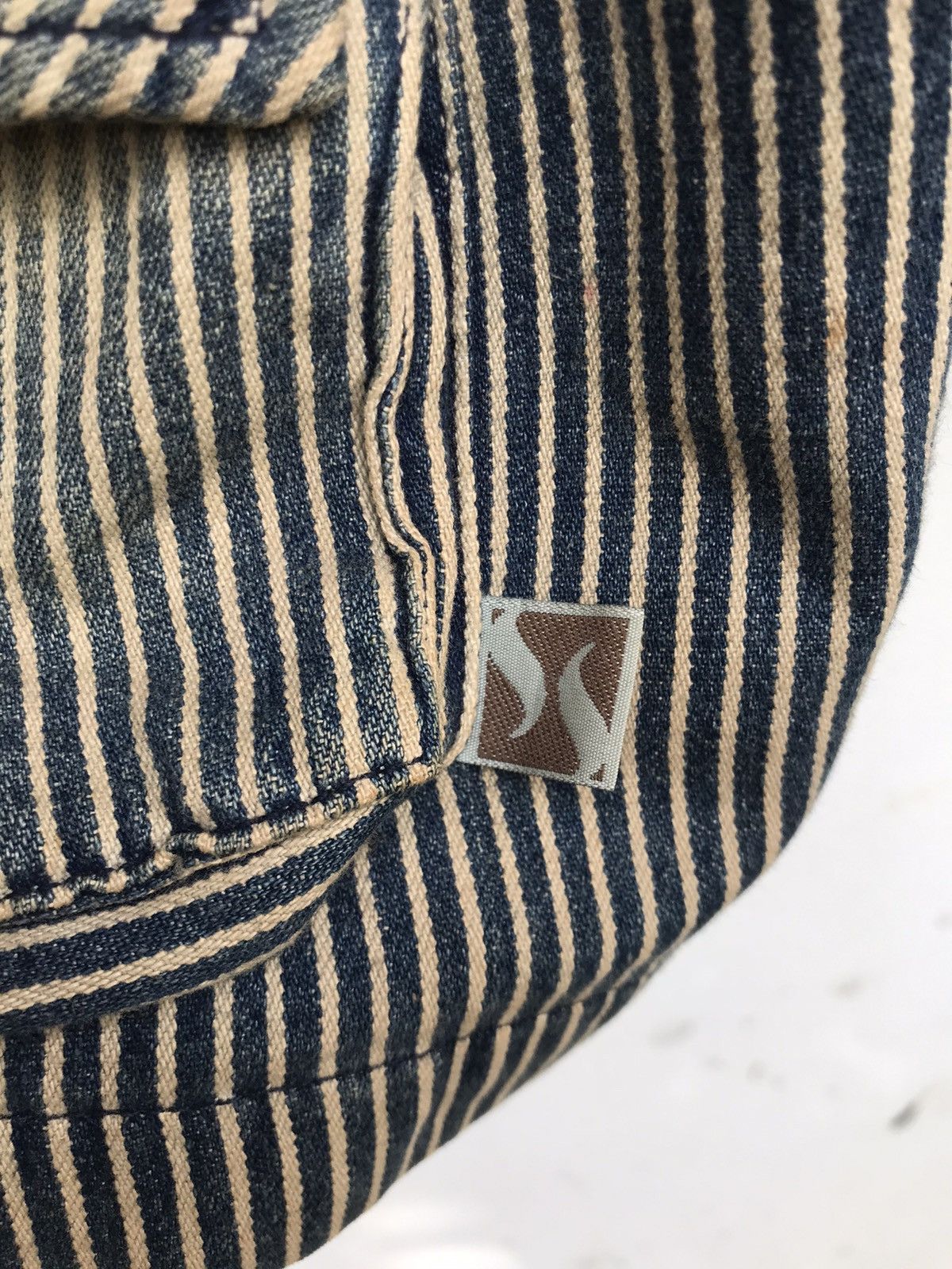 Japanese Brand Stas Street Arts Works Hickory Stripes Slank Chore Jacket Size US M / EU 48-50 / 2 - 10 Thumbnail