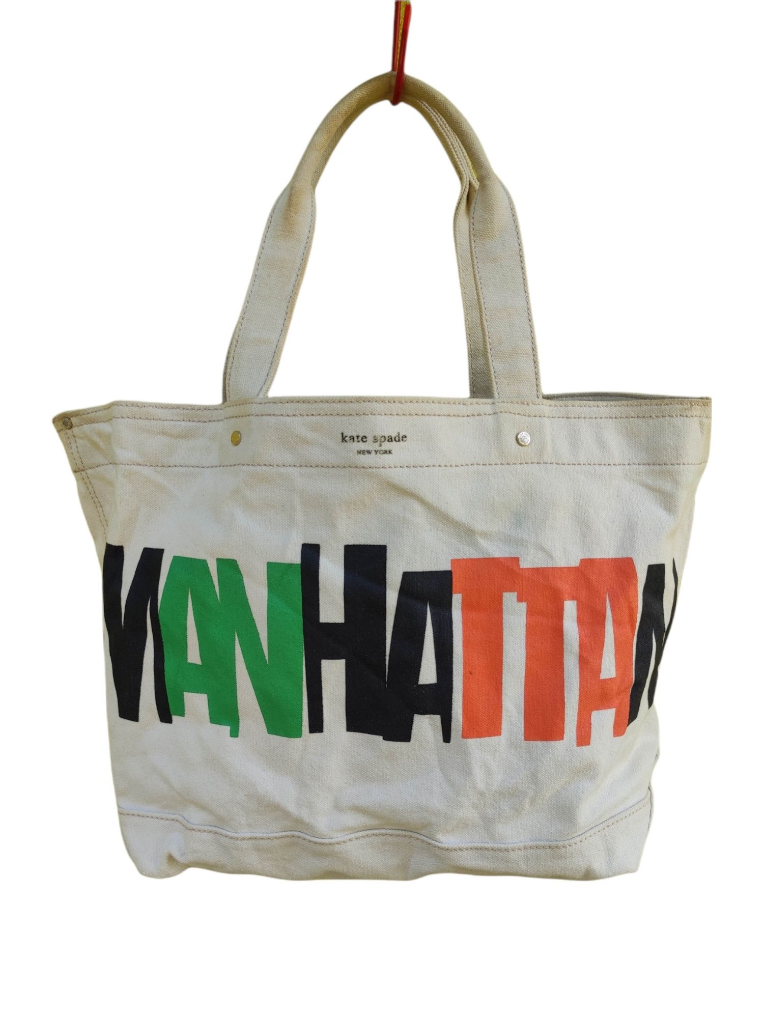 KATE SPADE NEW YORK MANHATTAN CANVAS TOTE BAG