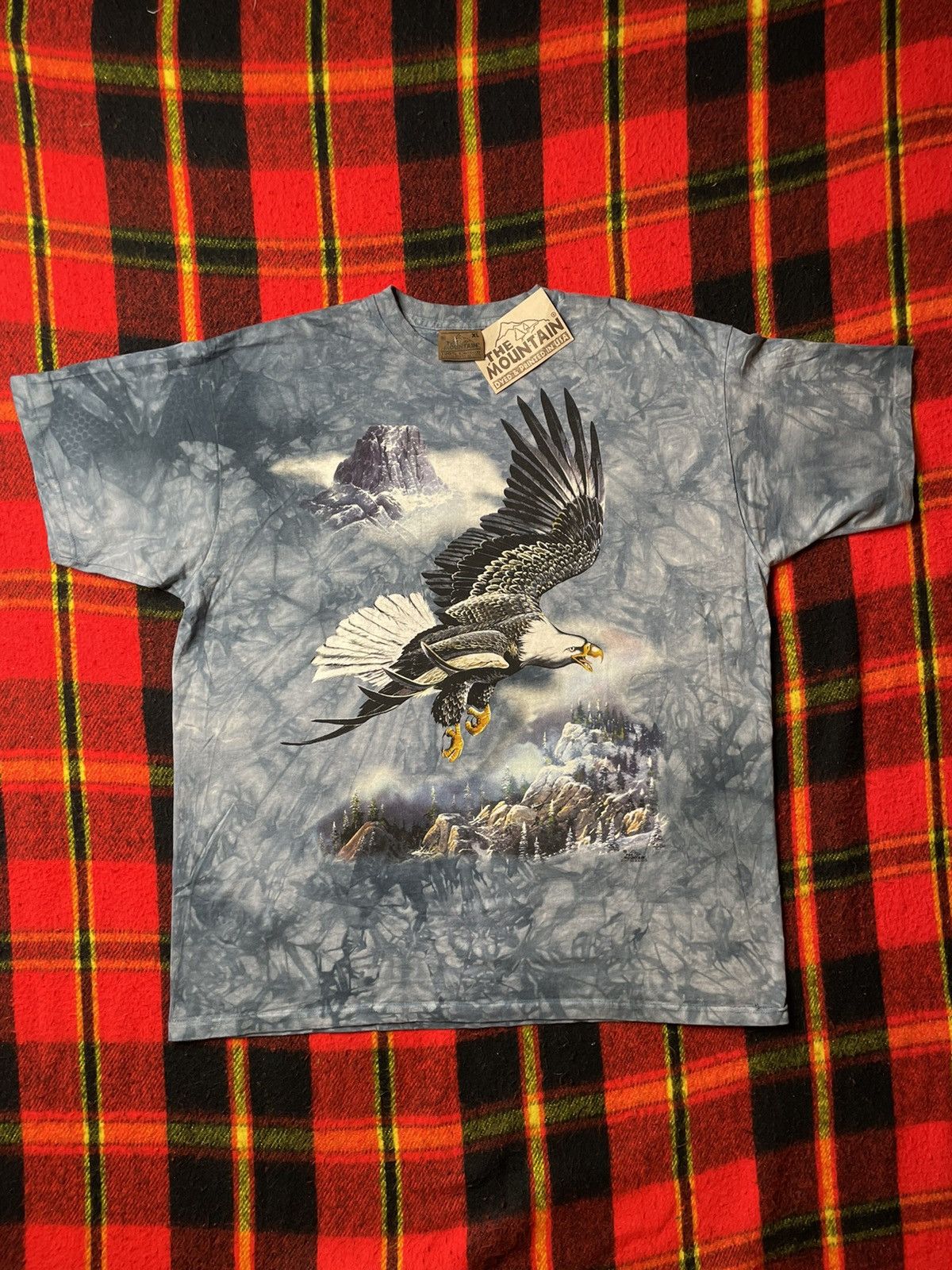 Vintage Vintage 1997 The Mountain Bald Eagle Tie Dye Deadstock Shirt ...