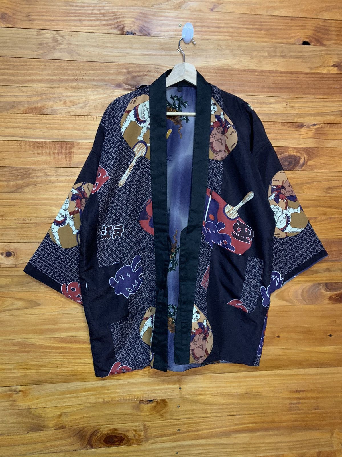 Other Vintage Reversible Tiger And Sumo Hanten Kimono Cardigan Size US M / EU 48-50 / 2 - 6 Thumbnail