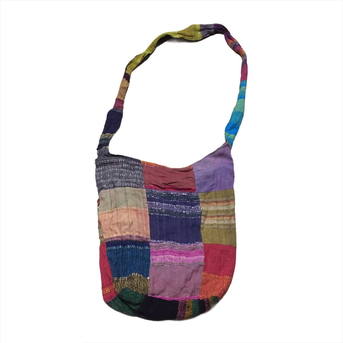 Japanese Brand Patchwork Colour Block Sling Bag Size ONE SIZE - 2 Thumbnail