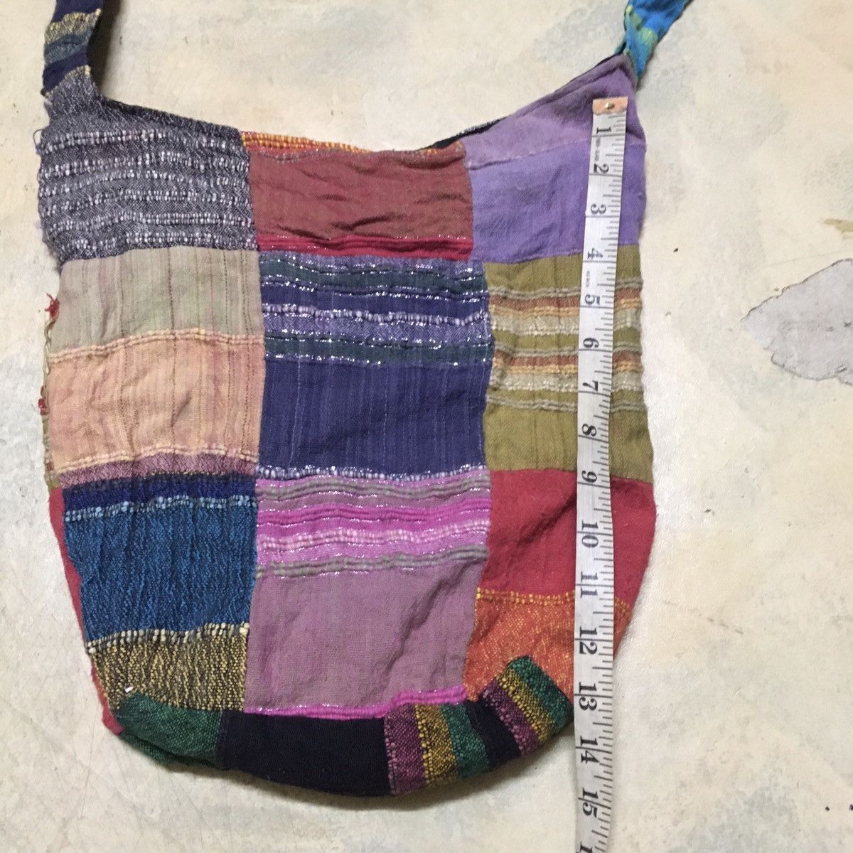 Japanese Brand Patchwork Colour Block Sling Bag Size ONE SIZE - 4 Thumbnail