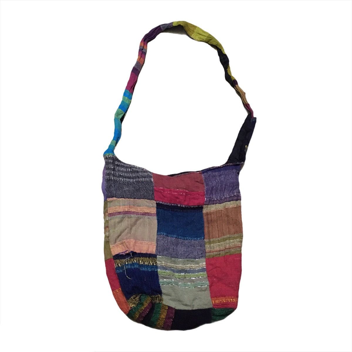 Japanese Brand Patchwork Colour Block Sling Bag Size ONE SIZE - 1 Thumbnail
