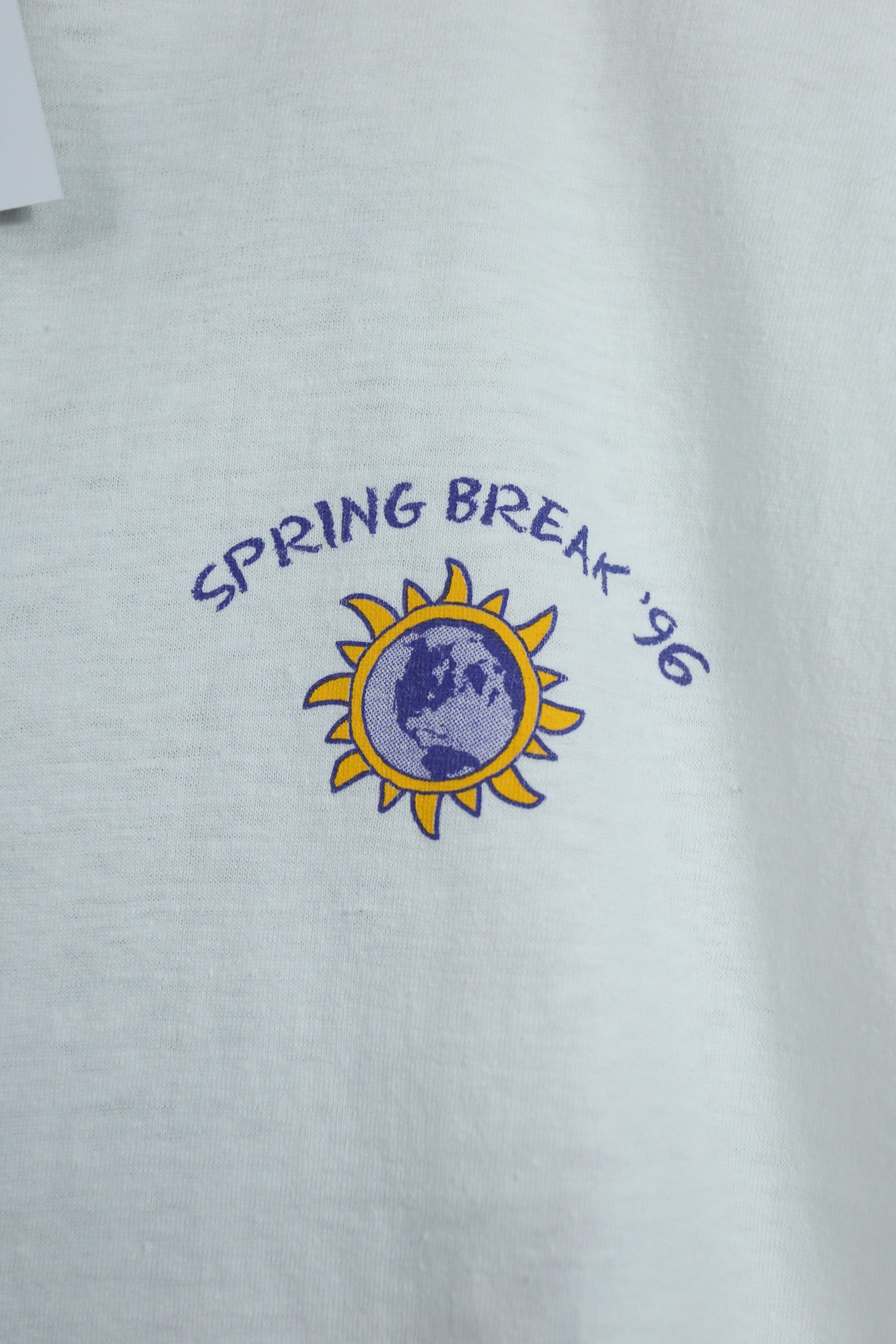 Vintage Vintage 90s Spring Break save the earth t shirt (L) GTMED048 Size US L / EU 52-54 / 3 - 4 Thumbnail