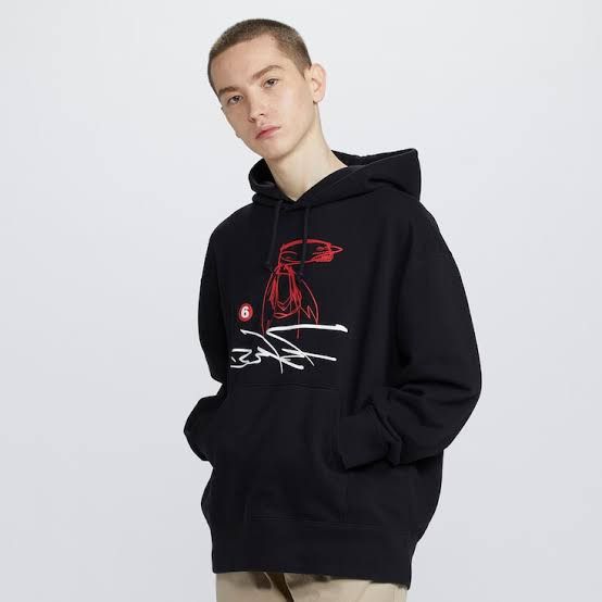 Futura × Uniqlo Futura Laboratories x Uniqlo Sketch Black Hoodie Size US L / EU 52-54 / 3 - 7 Thumbnail