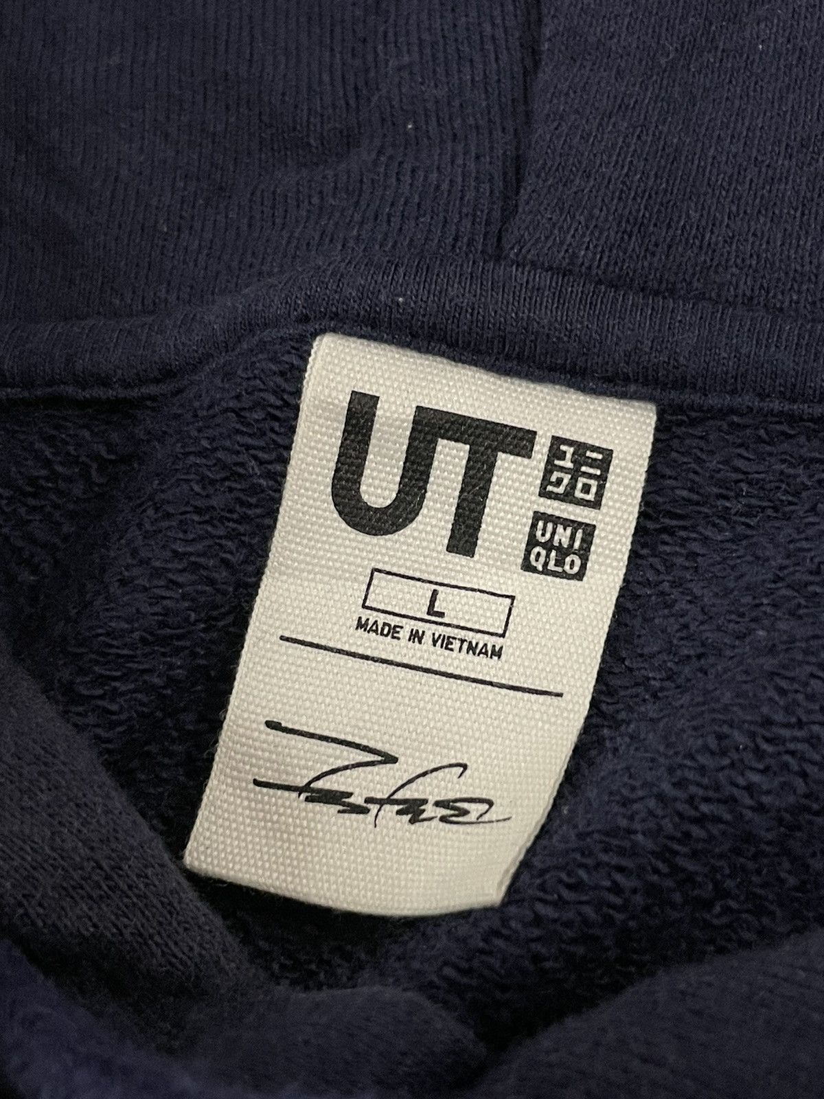 Futura Futura Laboratories x Uniqlo Logo Navy Blue Hoodie Size US L / EU 52-54 / 3 - 4 Thumbnail