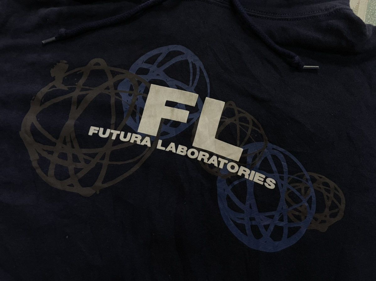 Futura Futura Laboratories x Uniqlo Logo Navy Blue Hoodie Size US L / EU 52-54 / 3 - 3 Thumbnail
