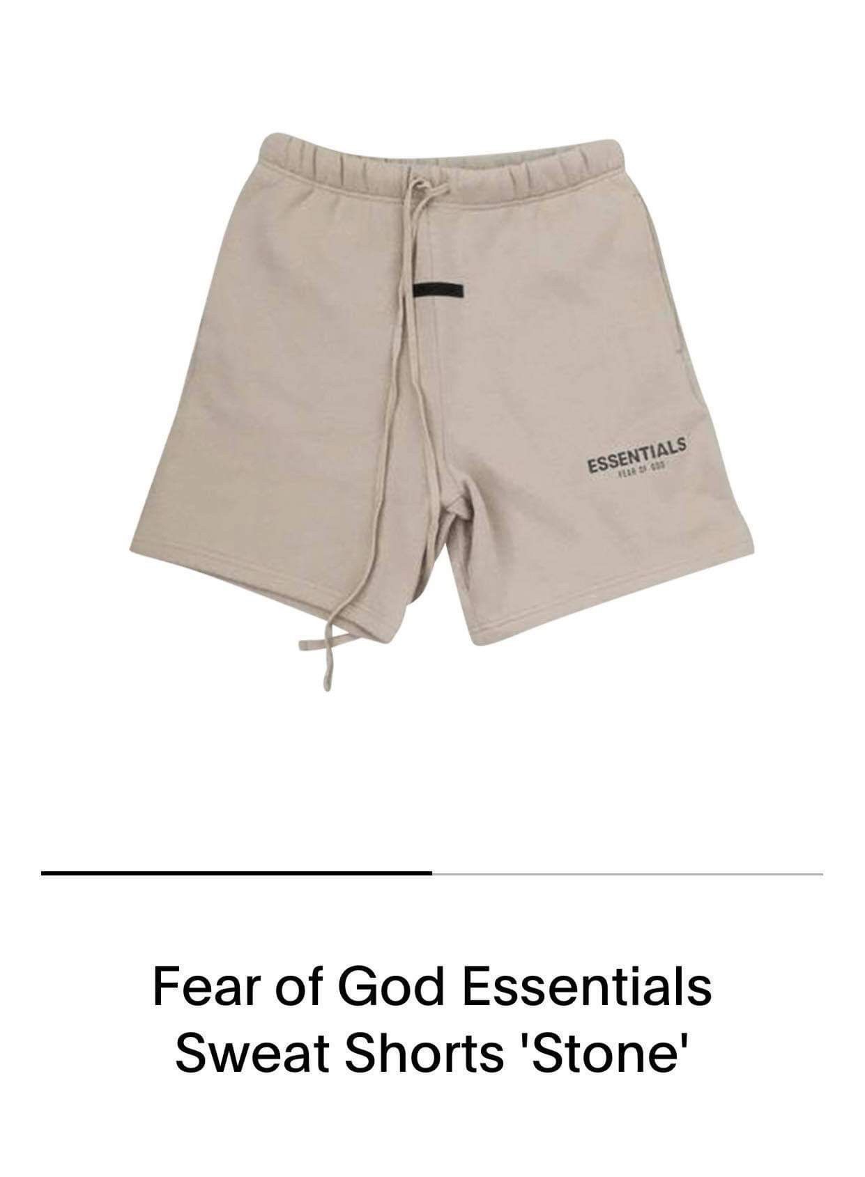 Fear of God Essentials Sweat Shorts Light Heather Grey/Black - FW19 - US
