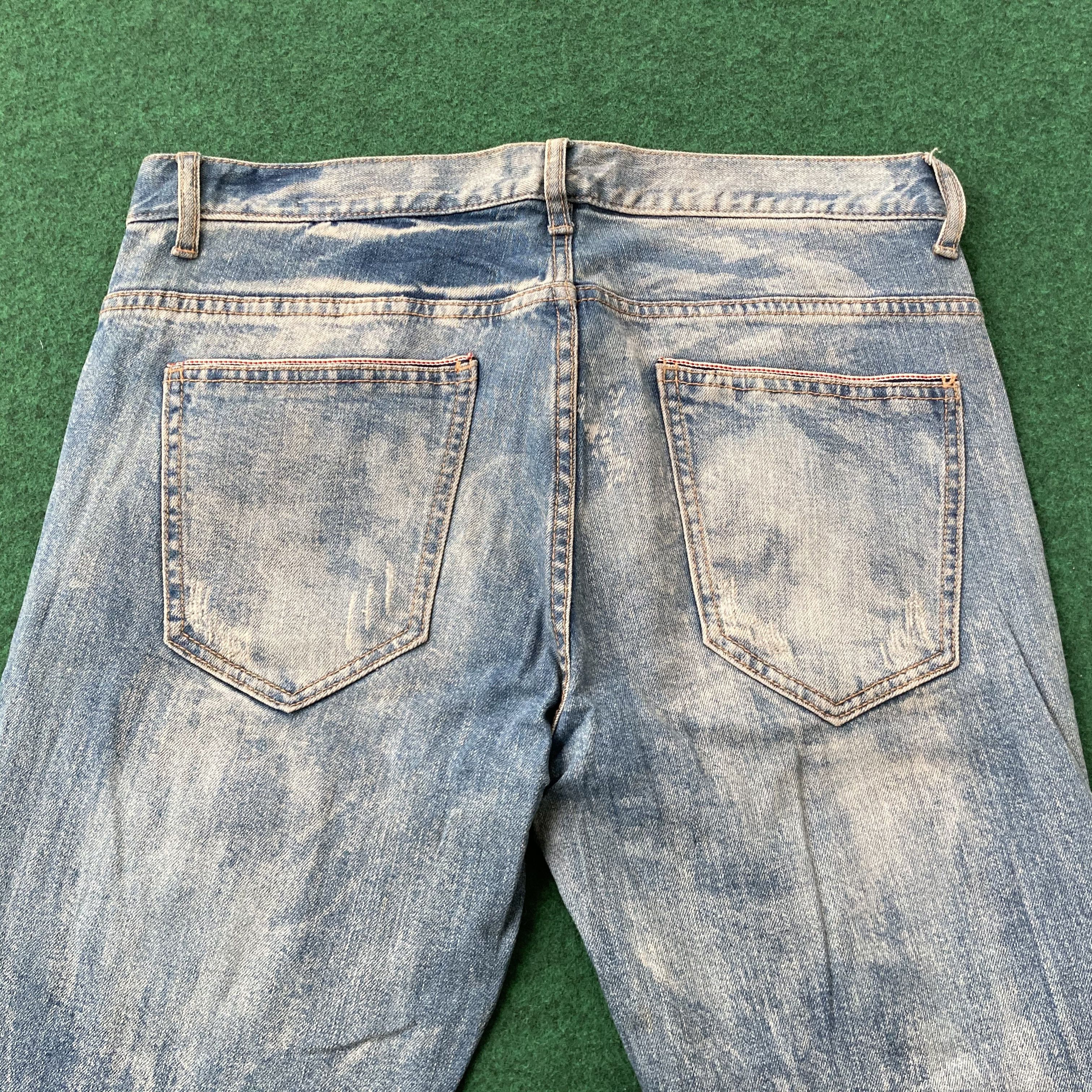 Japanese Brand Imp Distressed Ripped Grunge Punk Denim Retro Rare Jeans Size US 35 - 5 Thumbnail