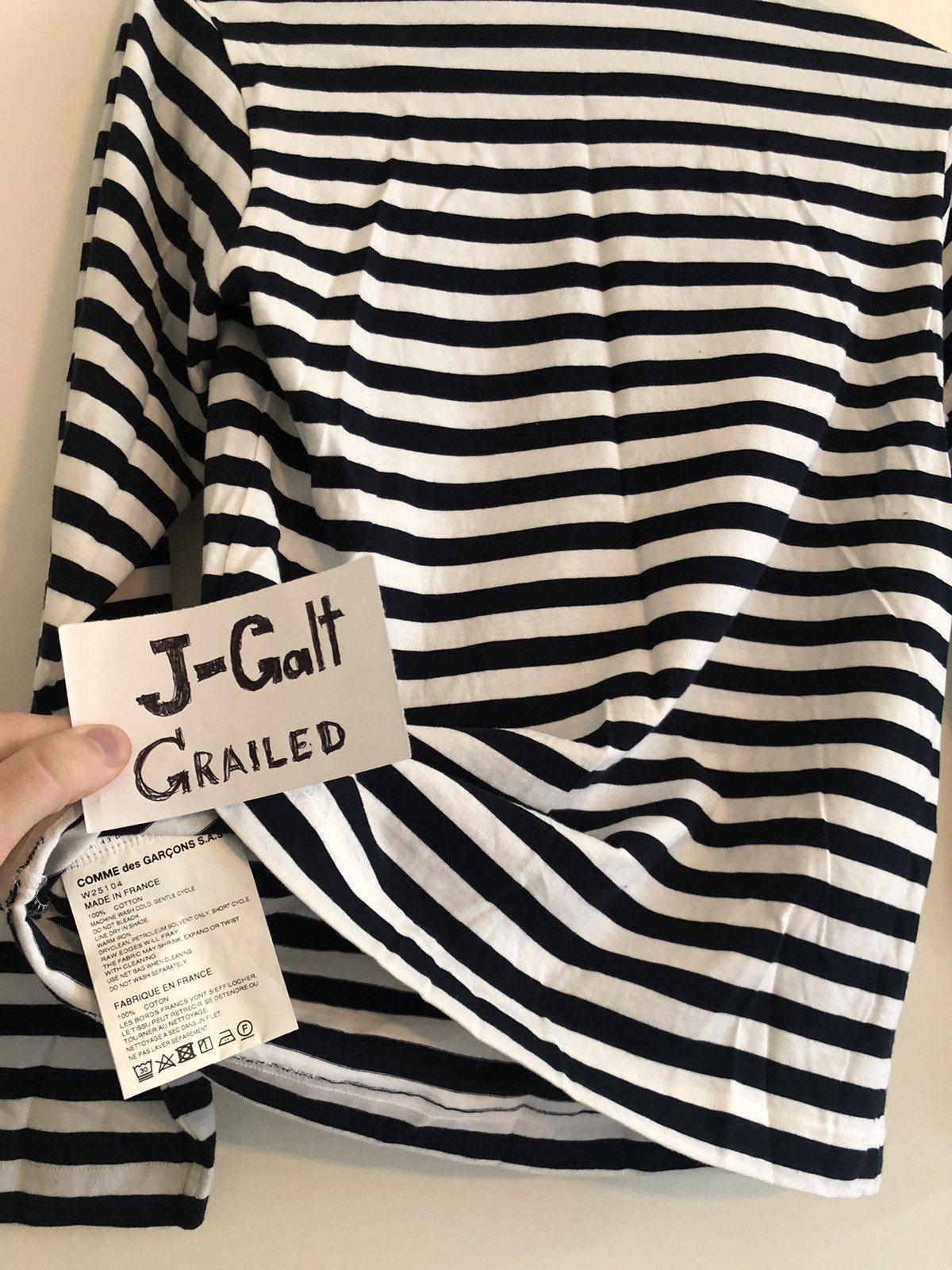 Comme des Garcons SHIRT CDG Shirt Long Sleeve Patch Stripe Size US S / EU 44-46 / 1 - 7 Thumbnail