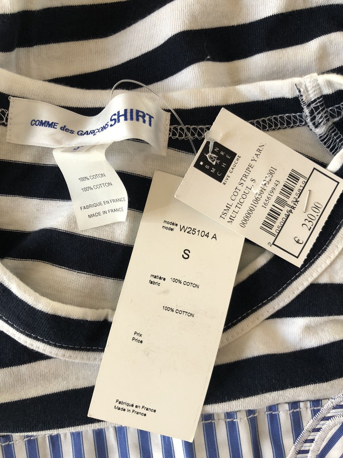 Comme des Garcons SHIRT CDG Shirt Long Sleeve Patch Stripe Size US S / EU 44-46 / 1 - 8 Thumbnail
