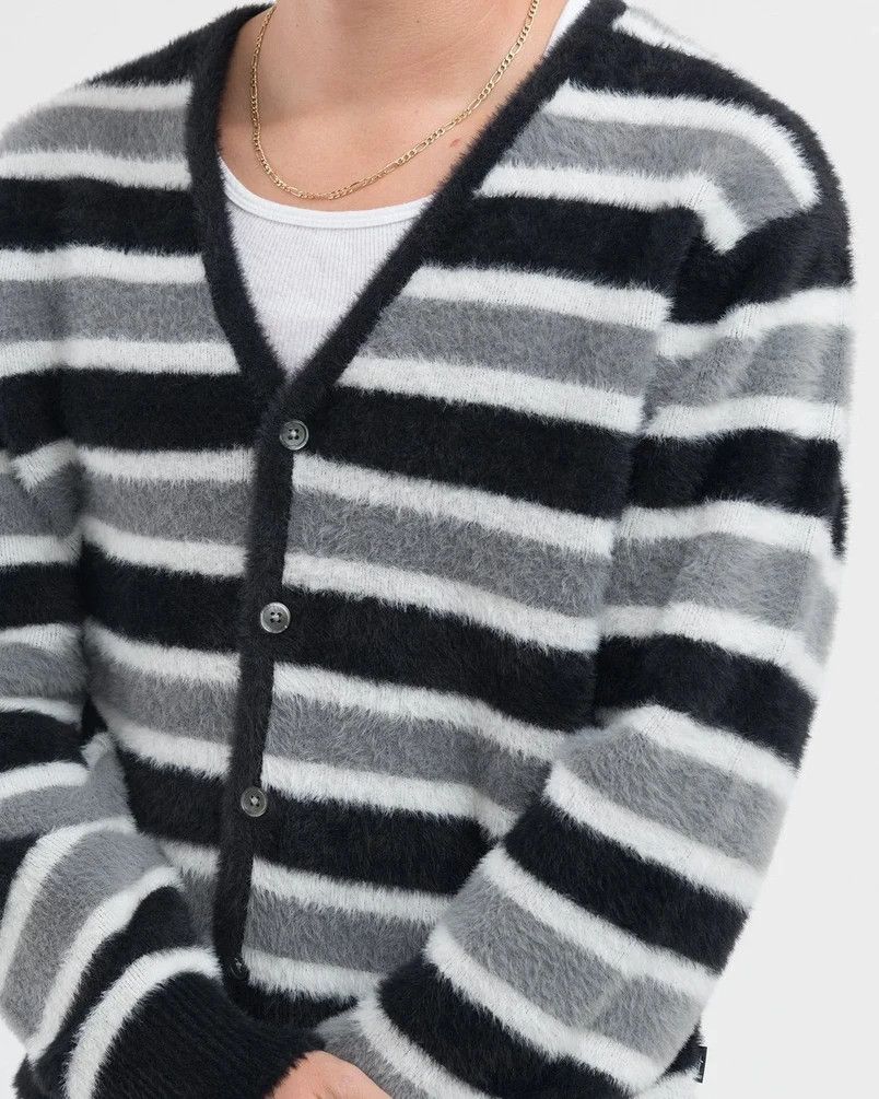 Stussy HORIZONTAL STRIPE CARDIGAN Lサイズ