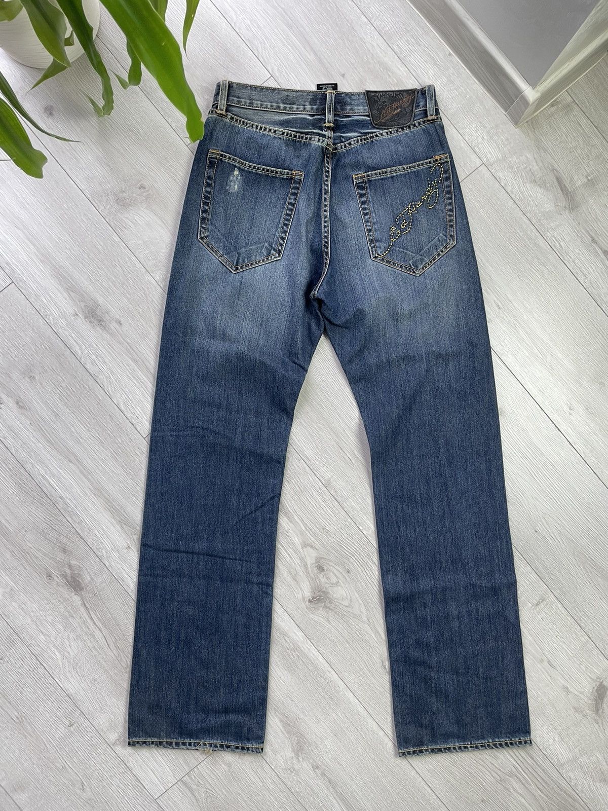 Christian Audigier Ed Hardy Vintage Classical Distressed Style Jeans Size US 32 / EU 48 - 2 Thumbnail
