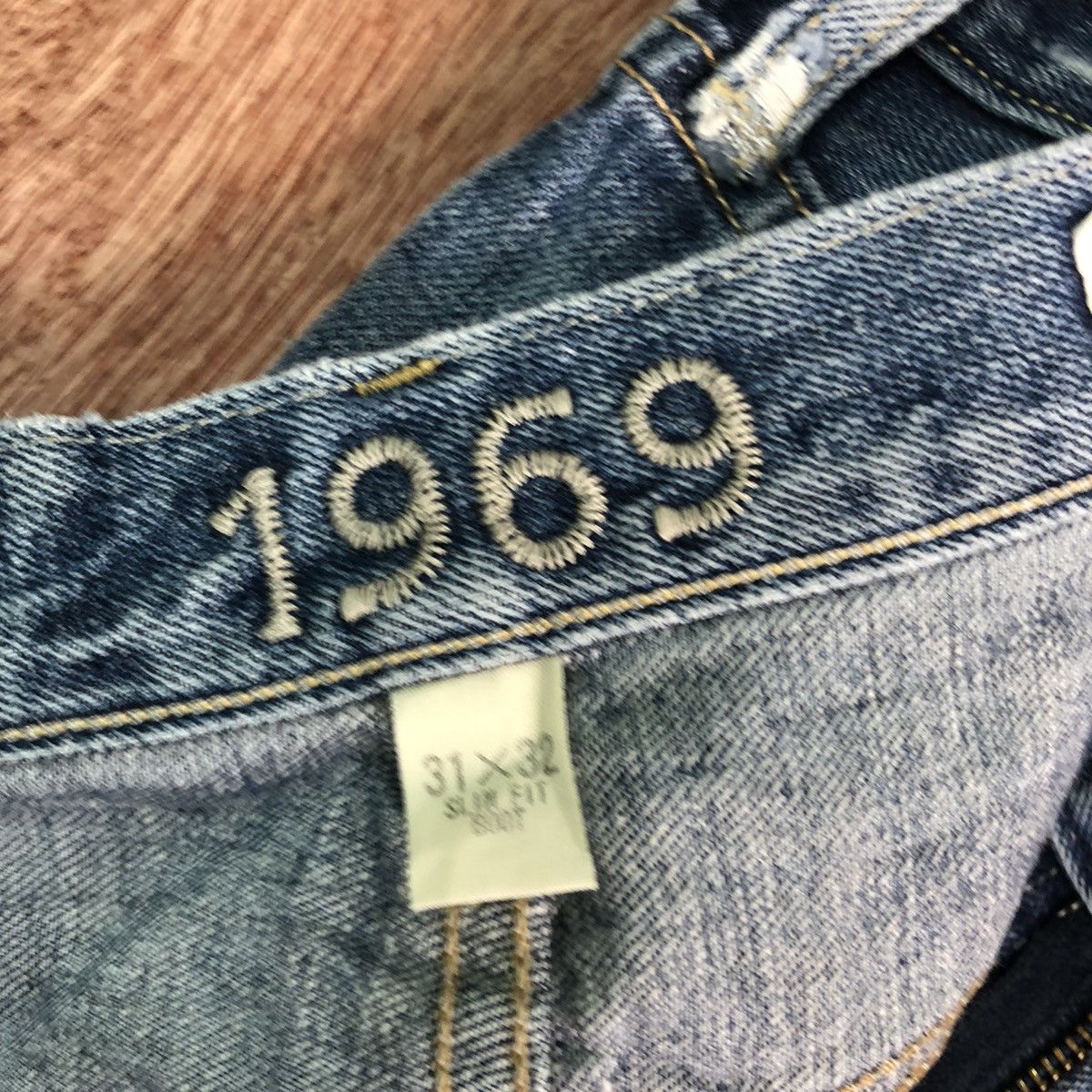 Gap DLL GAP Blue distressed Denim Jeans Pants #c172 Size US 31 - 12 Thumbnail
