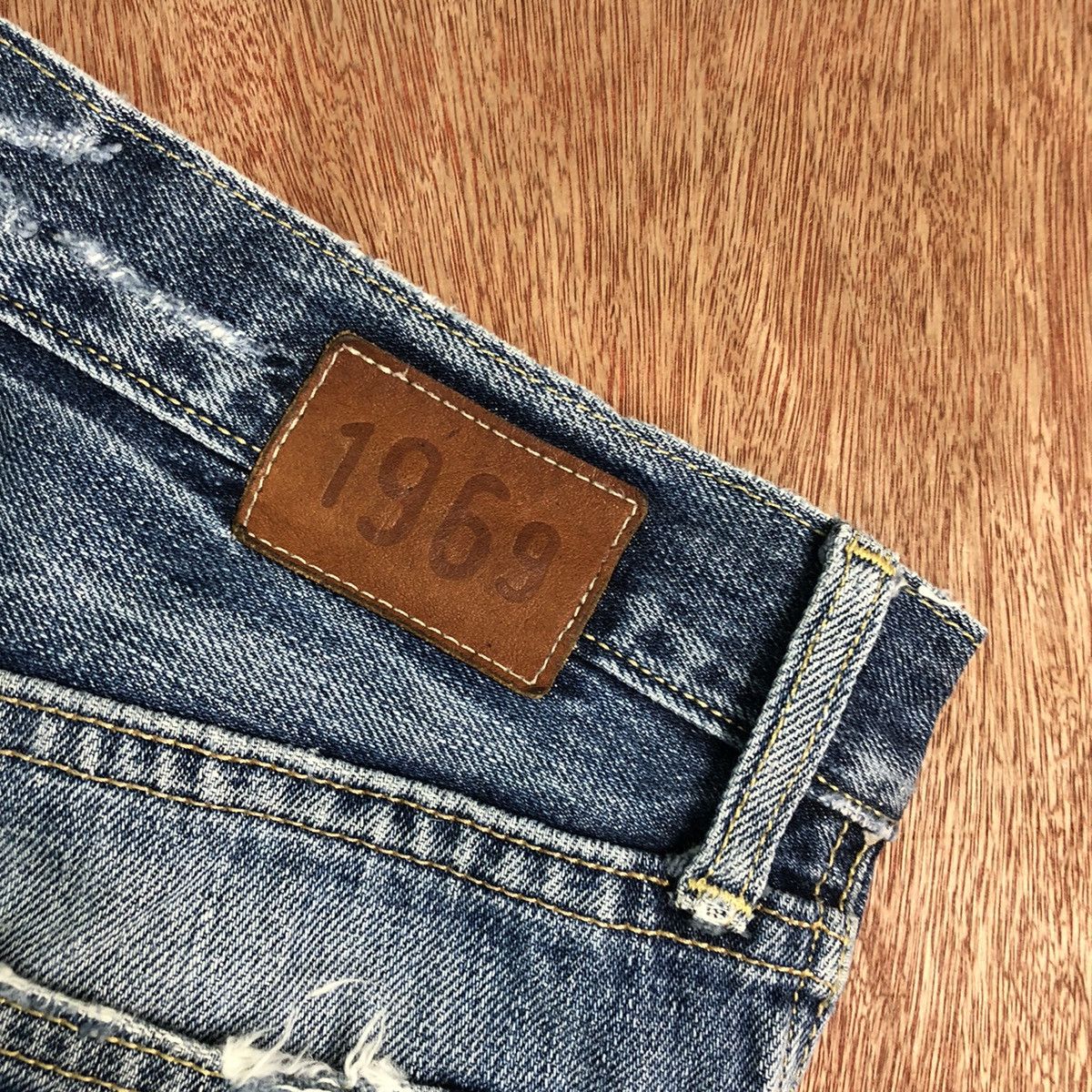 Gap DLL GAP Blue distressed Denim Jeans Pants #c172 Size US 31 - 11 Thumbnail