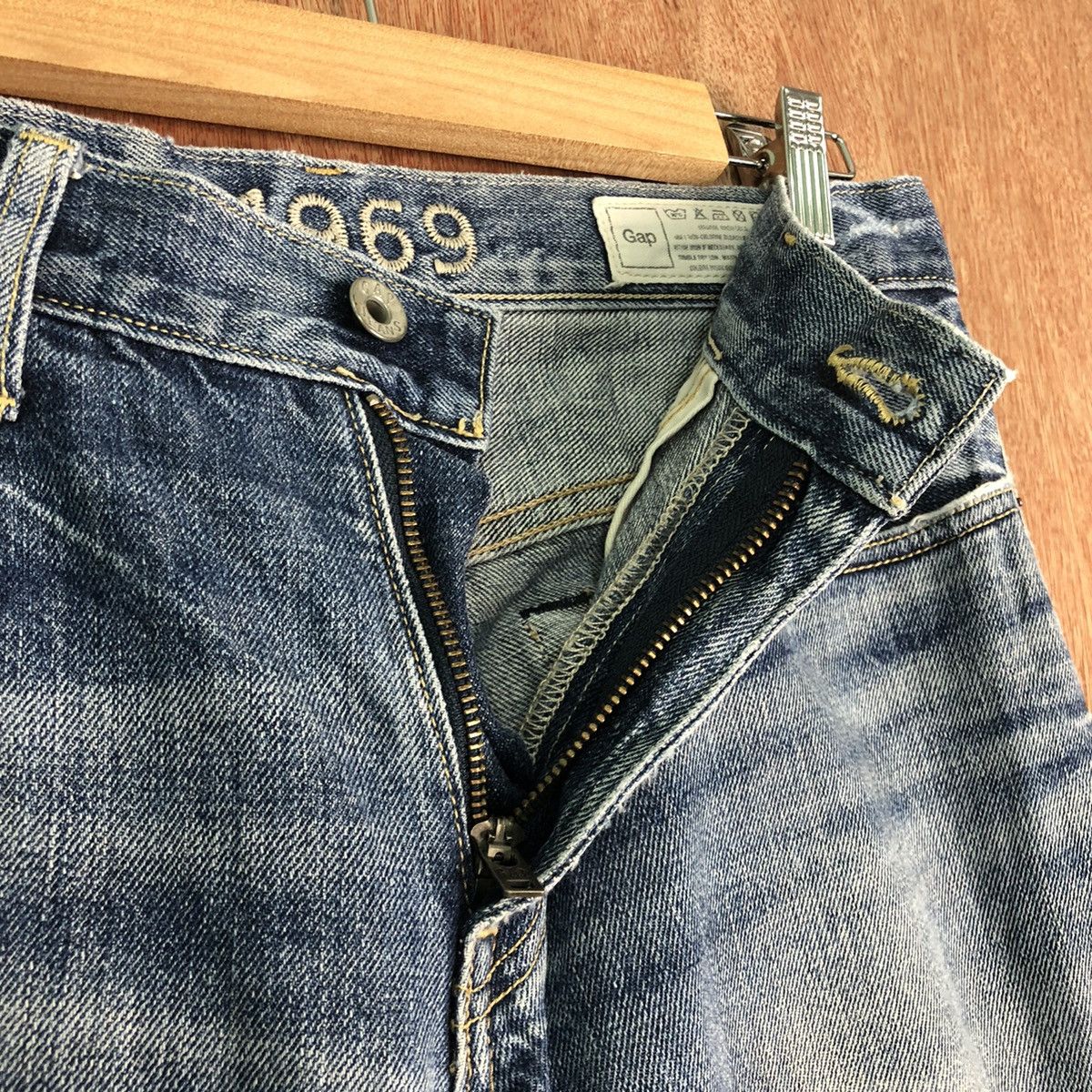 Gap DLL GAP Blue distressed Denim Jeans Pants #c172 Size US 31 - 5 Thumbnail