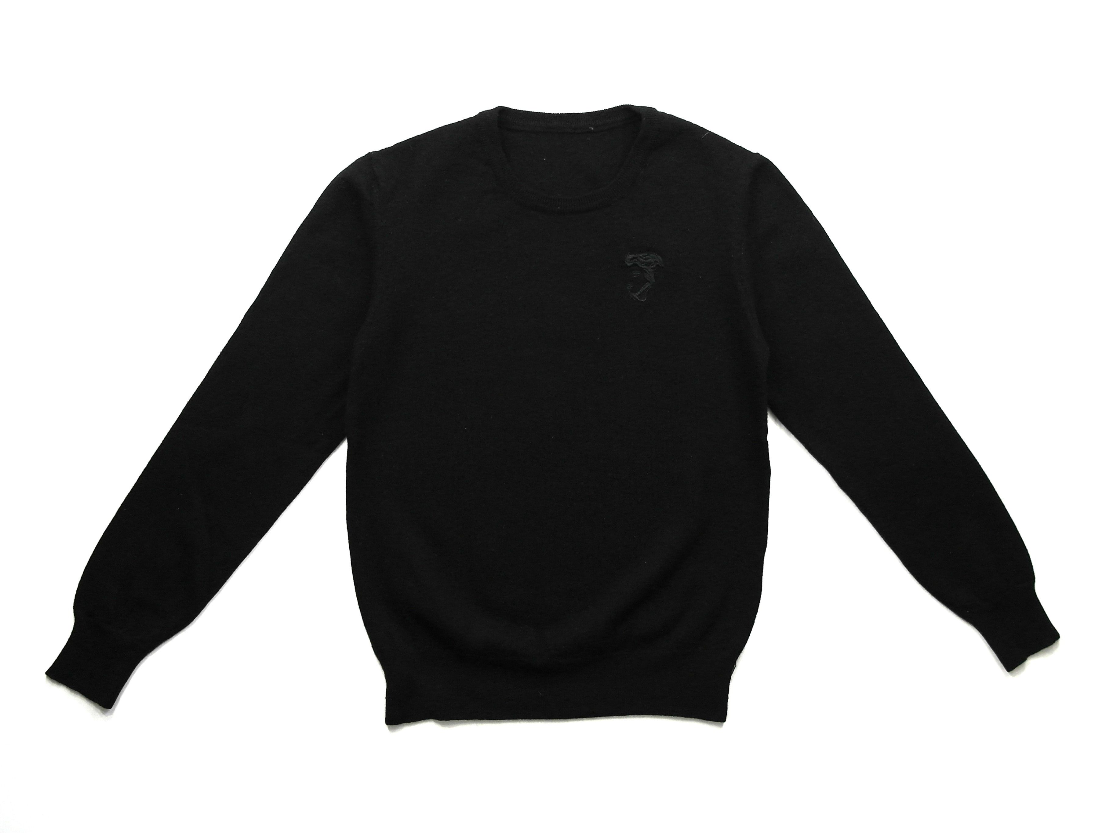 Versace Versace Womens Sweater Medusa Logo Black Size L / US 10 / IT 46 - 1 Thumbnail
