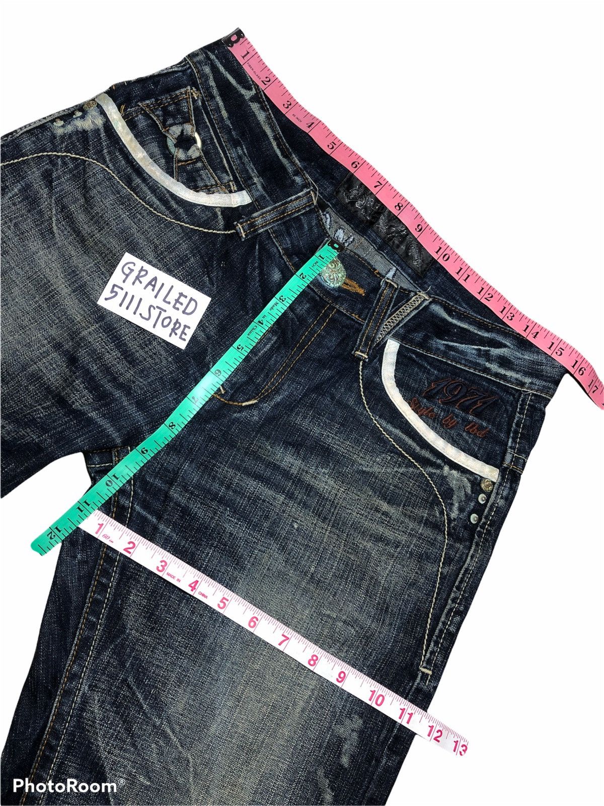 Japanese Brand SPELL OUT BIG LOGO RED PEPPER DENIM Size US 32 / EU 48 - 9 Thumbnail