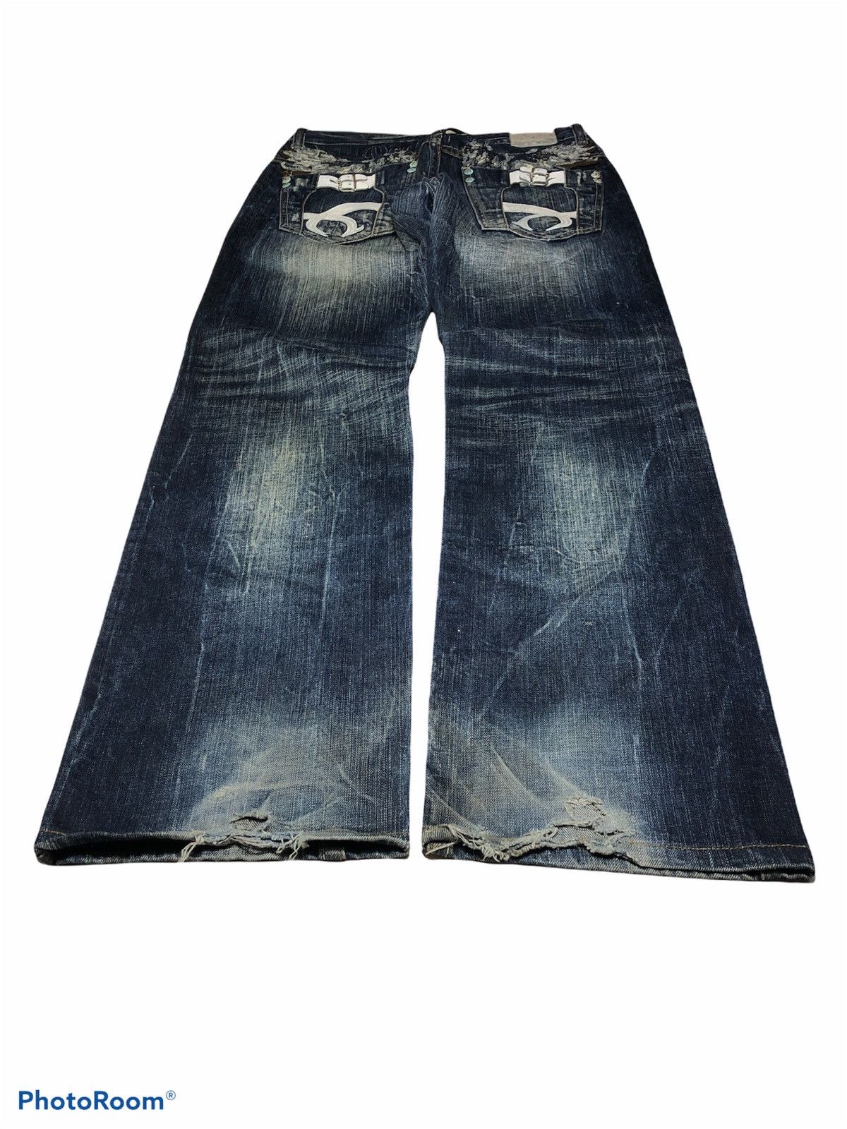 Japanese Brand SPELL OUT BIG LOGO RED PEPPER DENIM Size US 32 / EU 48 - 3 Thumbnail