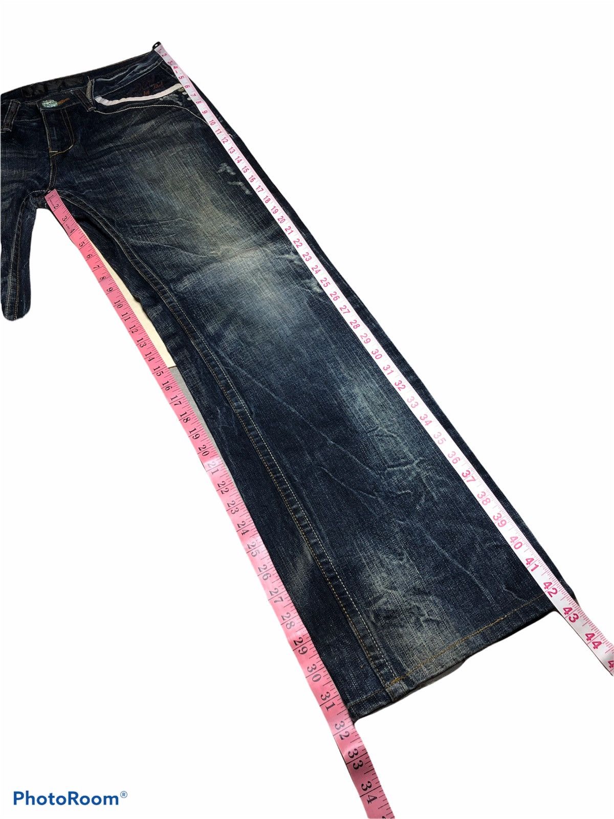 Japanese Brand SPELL OUT BIG LOGO RED PEPPER DENIM Size US 32 / EU 48 - 10 Thumbnail