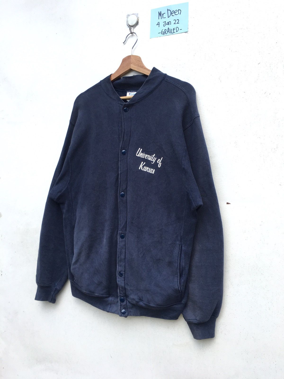 Champion Vintage 80s University of Kansai x Champion Buttons Sweater Size US L / EU 52-54 / 3 - 4 Thumbnail