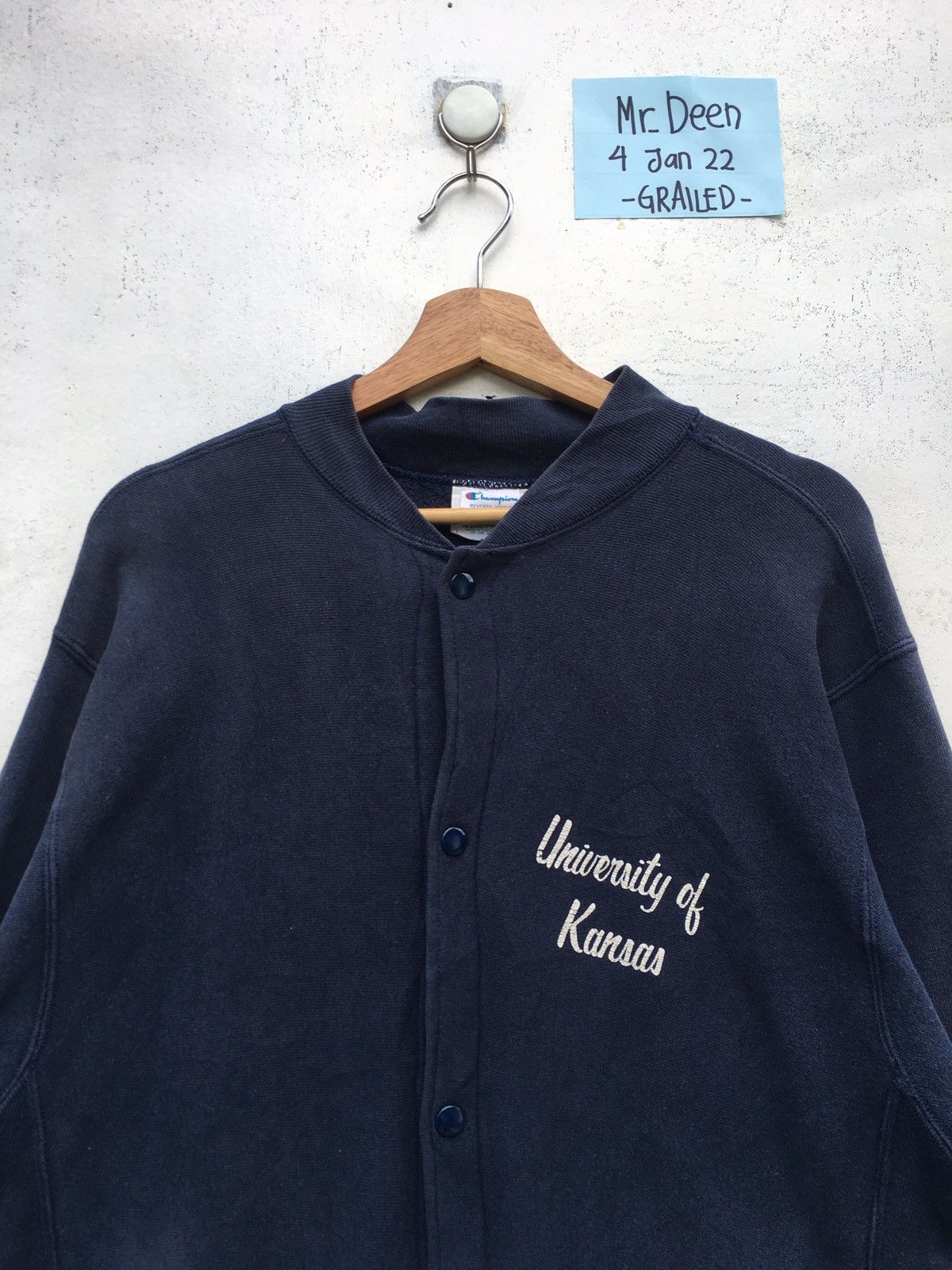 Champion Vintage 80s University of Kansai x Champion Buttons Sweater Size US L / EU 52-54 / 3 - 1 Thumbnail