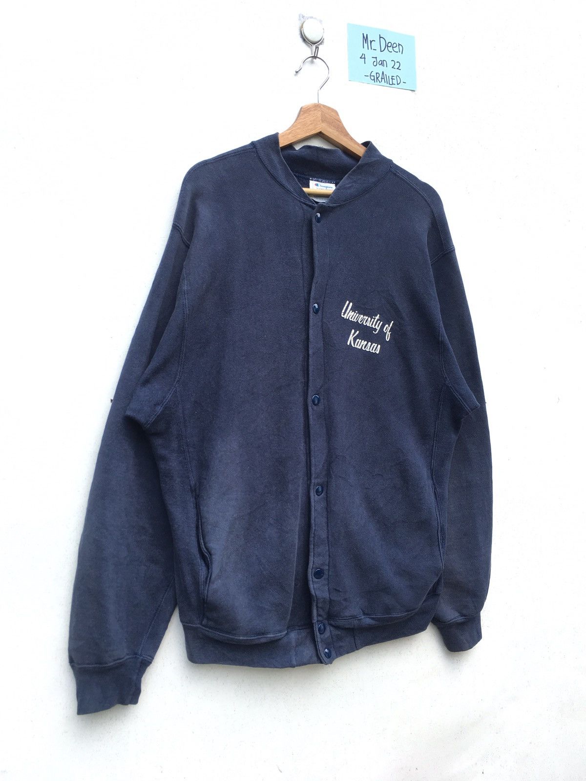 Champion Vintage 80s University of Kansai x Champion Buttons Sweater Size US L / EU 52-54 / 3 - 3 Thumbnail