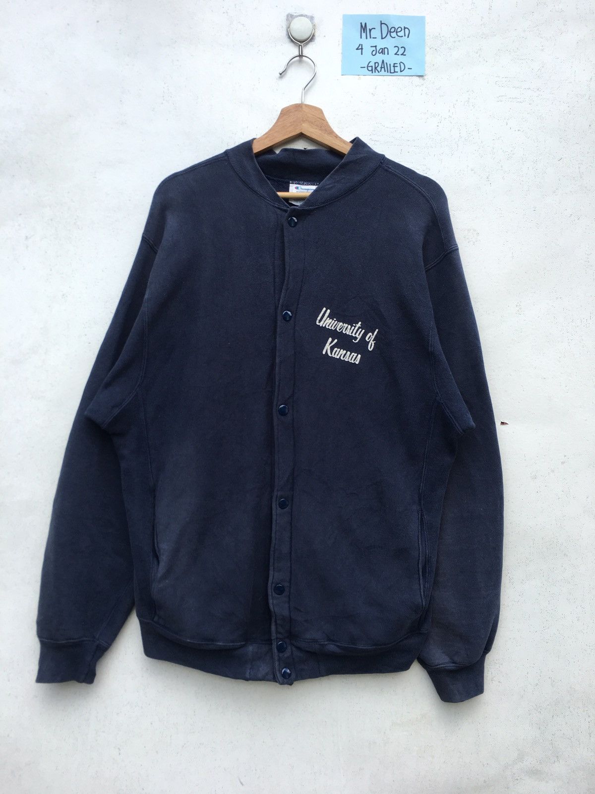 Champion Vintage 80s University of Kansai x Champion Buttons Sweater Size US L / EU 52-54 / 3 - 2 Thumbnail