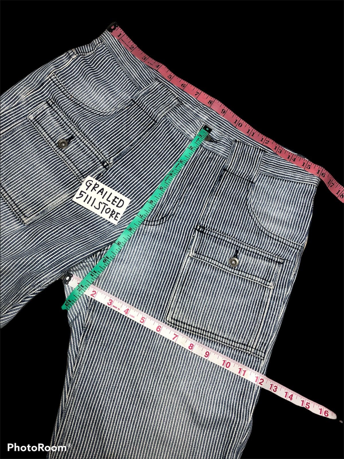 Comme Ca Ism BUSHPANT FADED HICKORY STRIPE Size US 32 / EU 48 - 6 Thumbnail