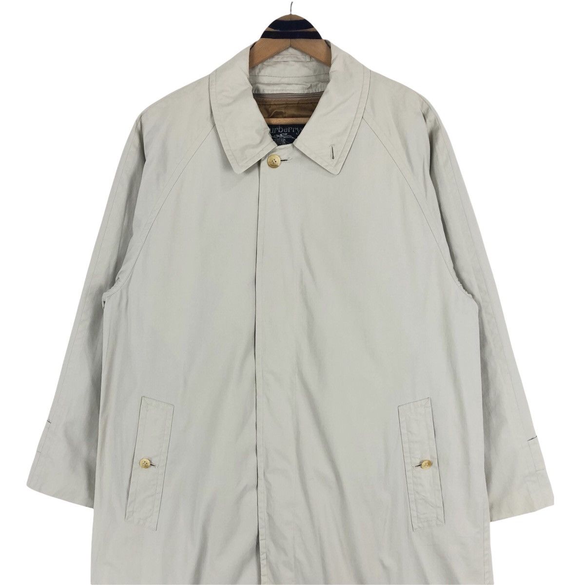 Burberry Vintage Burberrys Nova Check Car Coat Khaki Size US L / EU 52-54 / 3 - 3 Thumbnail