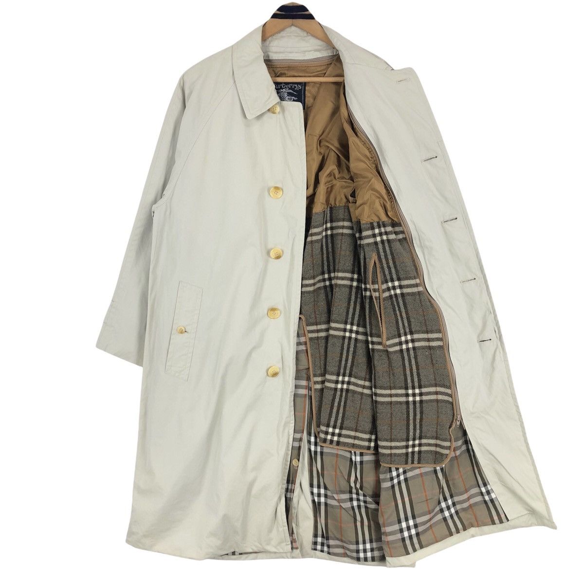 Burberry Vintage Burberrys Nova Check Car Coat Khaki Size US L / EU 52-54 / 3 - 5 Thumbnail