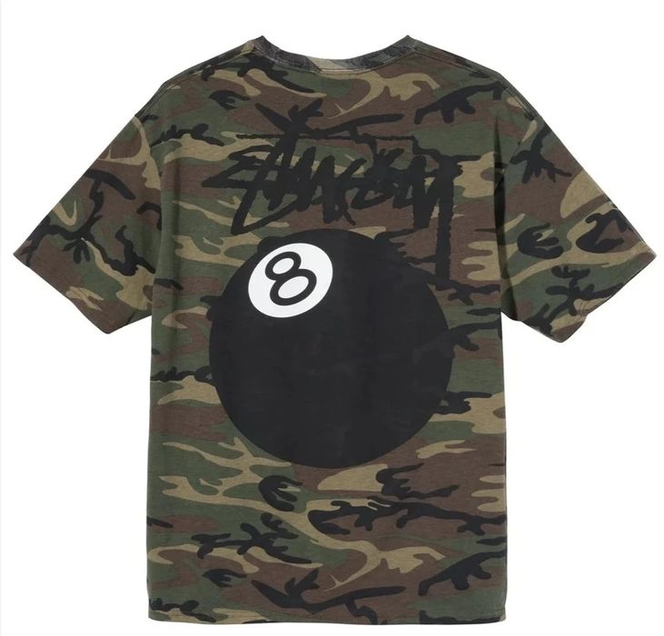 Stussy 8 Ball Camo T-Shirt（MADE IN USA)