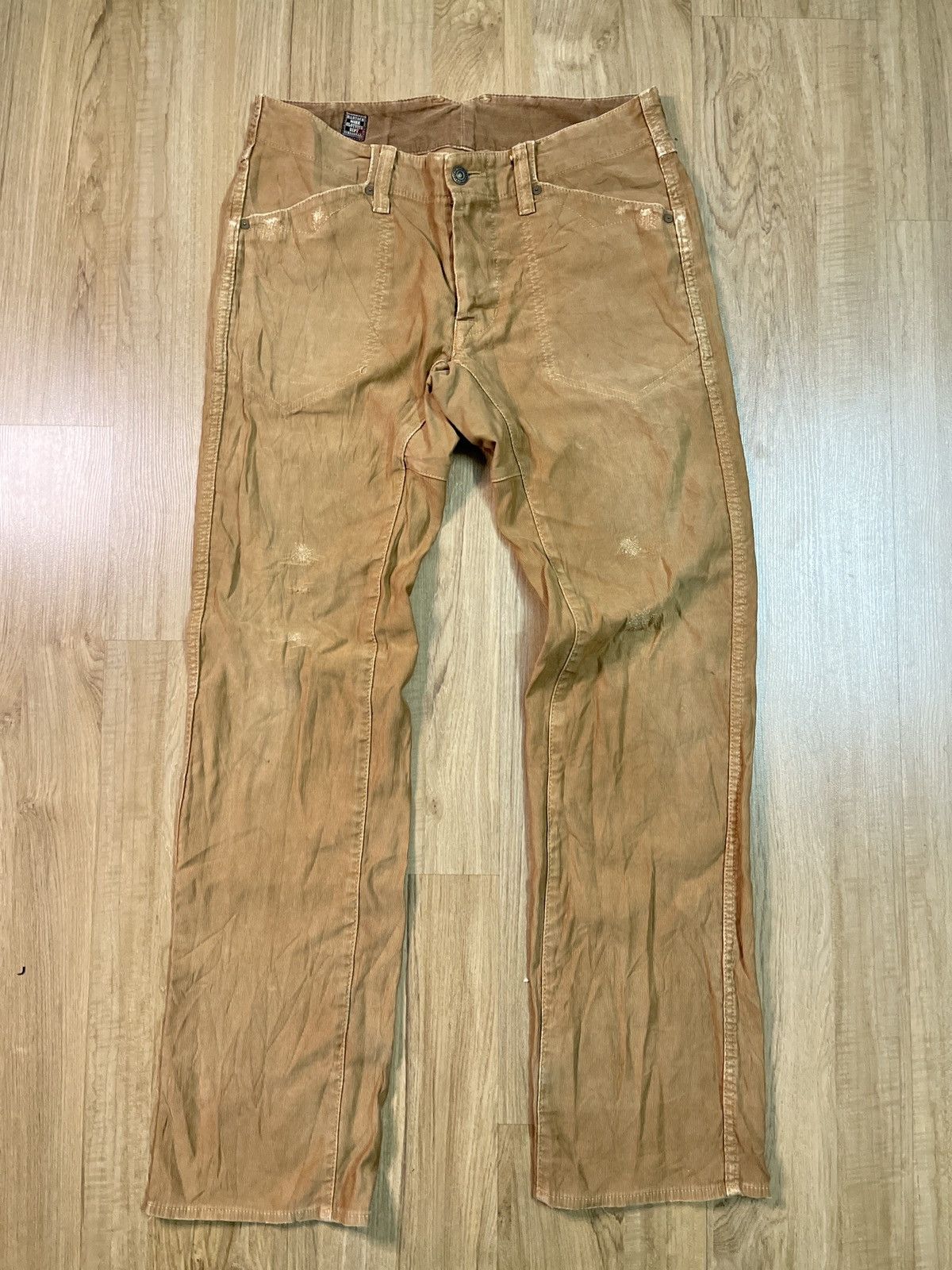 Japanese Brand Bartack distressed and embroidered works pants Size US 33 - 1 Thumbnail