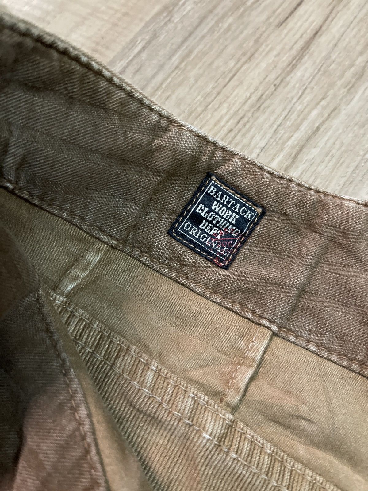 Japanese Brand Bartack distressed and embroidered works pants Size US 33 - 5 Thumbnail