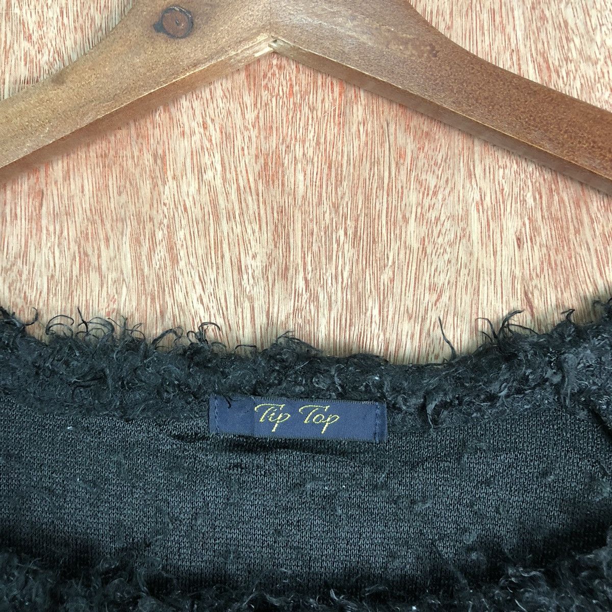 Homespun Knitwear Tip Top Black Shag Shaggy Fur Mohair Knitwear #6519 Size US S / EU 44-46 / 1 - 6 Thumbnail