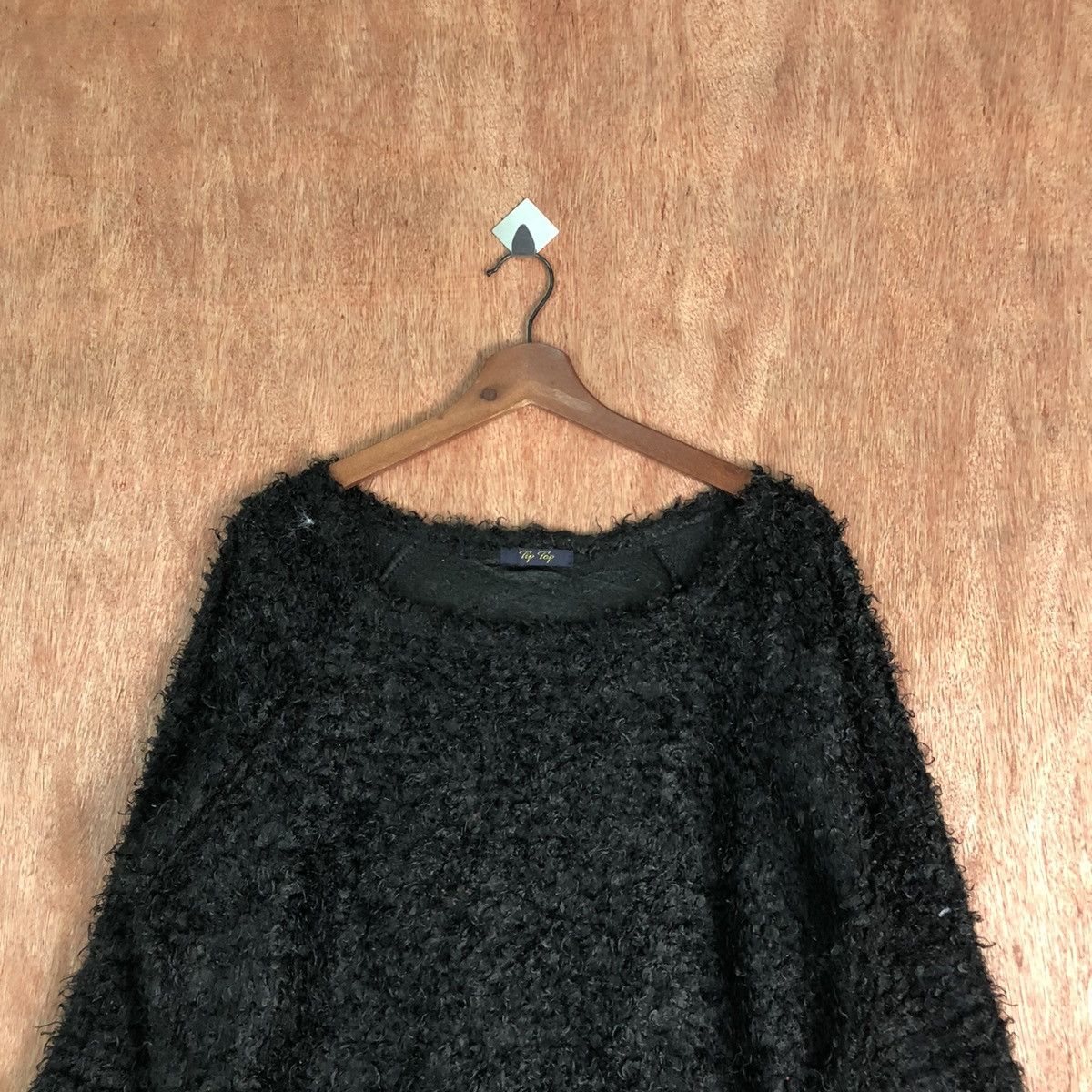 Homespun Knitwear Tip Top Black Shag Shaggy Fur Mohair Knitwear #6519 Size US S / EU 44-46 / 1 - 2 Thumbnail