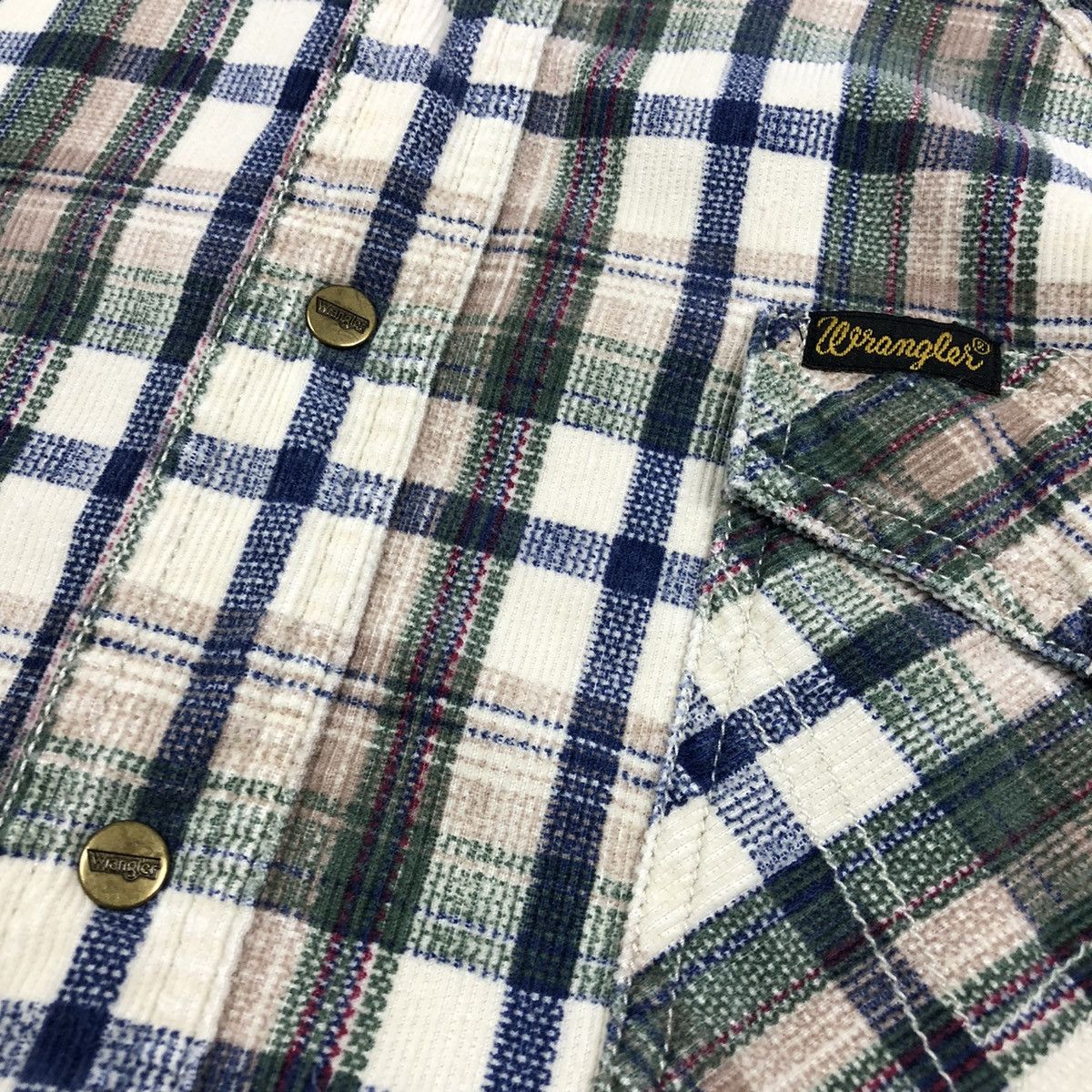 Vintage Vintage Wrangler Western Checkered Shirt Size US L / EU 52-54 / 3 - 11 Thumbnail