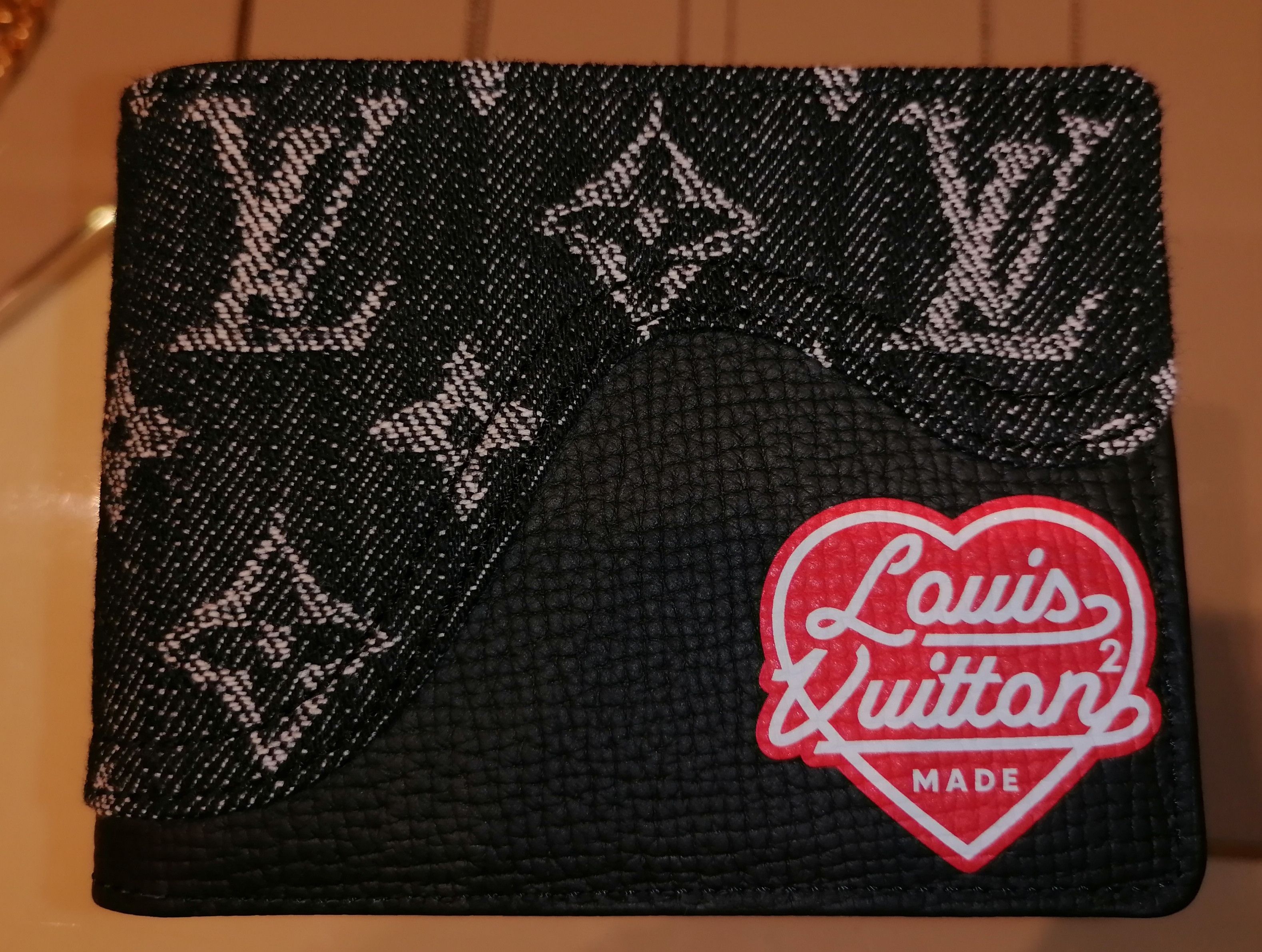 BRAND NEW- Limited edition Louis Vuitton Slender Wallet in black denim by  Nigo at 1stDibs