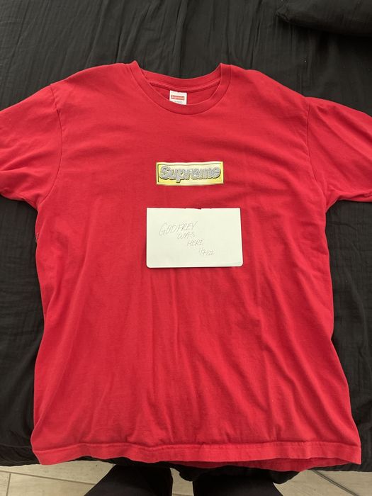 Supreme bling 2024 tee red