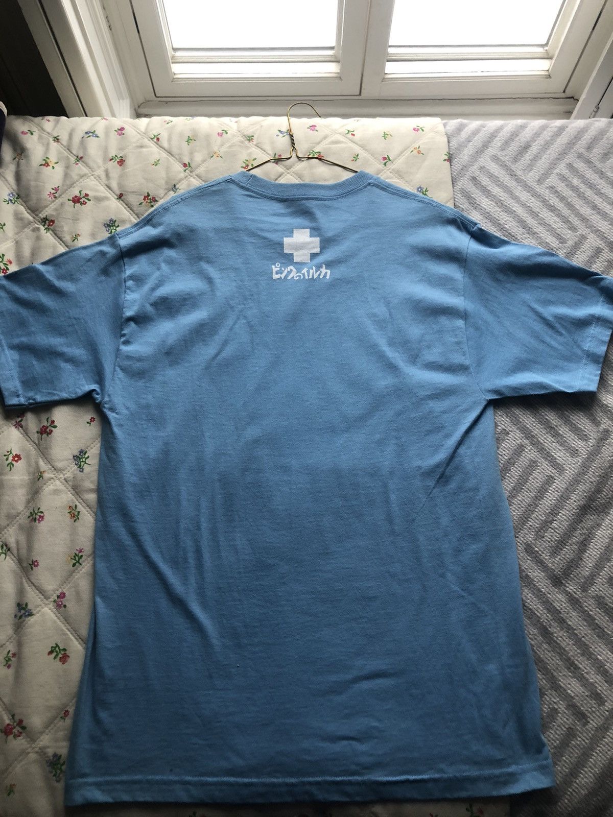 Pink Dolphin Baby blue Pink Dolphin retro oversized pastel t-shirt Size US M / EU 48-50 / 2 - 3 Thumbnail