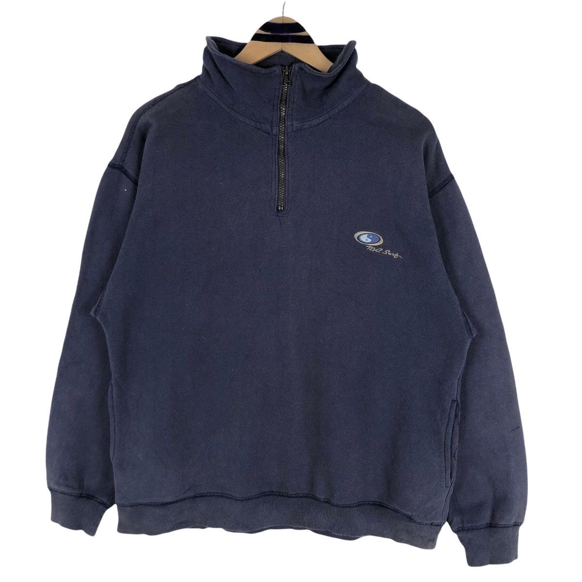 Vintage Vintage 90s T&C Surf Design Hawaii Mock Neck Sweatshirt Size US L / EU 52-54 / 3 - 1 Thumbnail