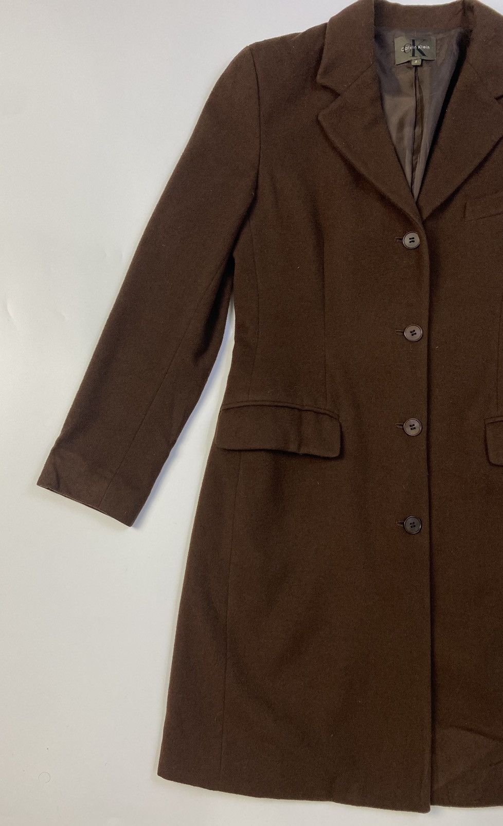 Calvin Klein × Calvin Klein 205W39NYC Vtg Calvin Klein WOOL Long Coat Size US S / EU 44-46 / 1 - 3 Thumbnail