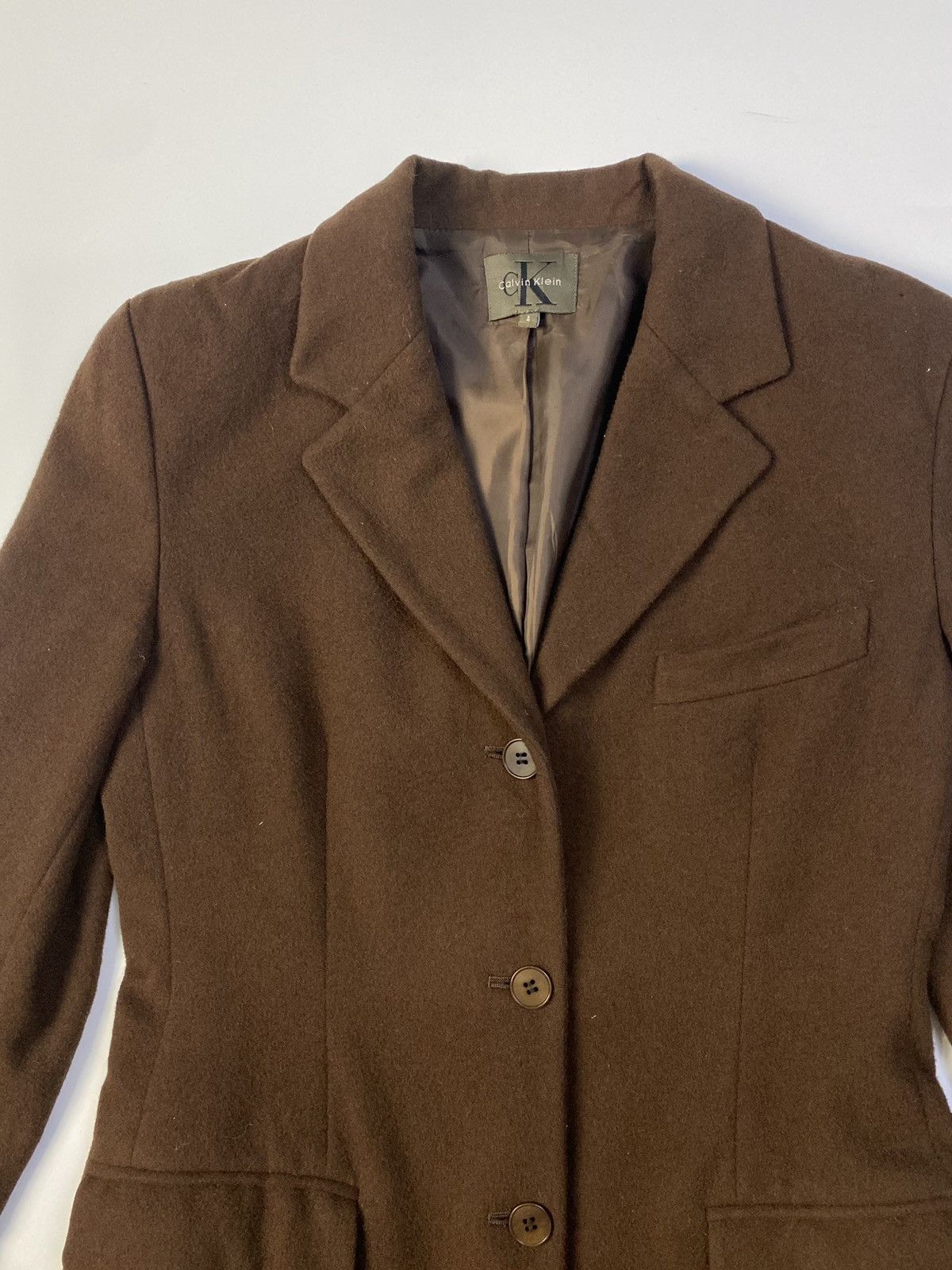 Calvin Klein × Calvin Klein 205W39NYC Vtg Calvin Klein WOOL Long Coat Size US S / EU 44-46 / 1 - 5 Thumbnail