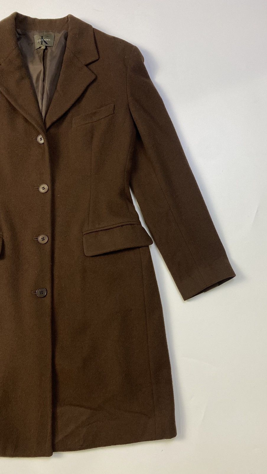 Calvin Klein × Calvin Klein 205W39NYC Vtg Calvin Klein WOOL Long Coat Size US S / EU 44-46 / 1 - 2 Thumbnail