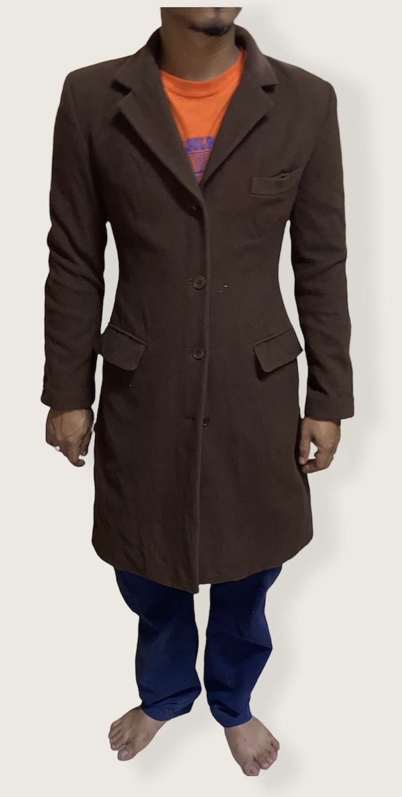 Calvin Klein × Calvin Klein 205W39NYC Vtg Calvin Klein WOOL Long Coat Size US S / EU 44-46 / 1 - 11 Thumbnail
