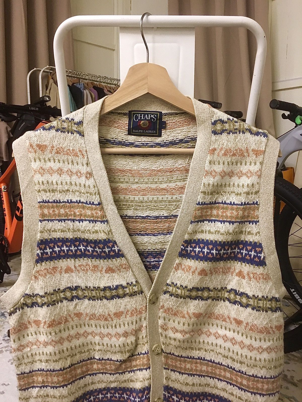 Chaps × Ralph Lauren Knit Vest Soft Colour Size US L / EU 52-54 / 3 - 2 Thumbnail