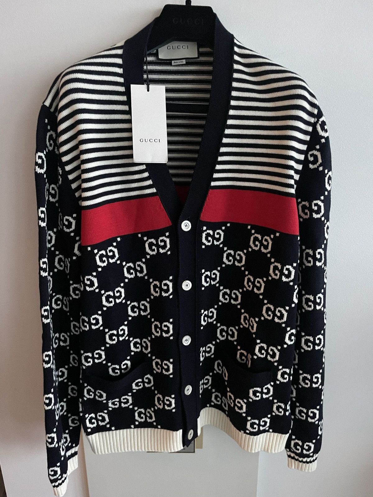 Gucci $3K Runway Limited Edition Gucci Monogram Sweater Size US L / EU 52-54 / 3 - 17 Thumbnail