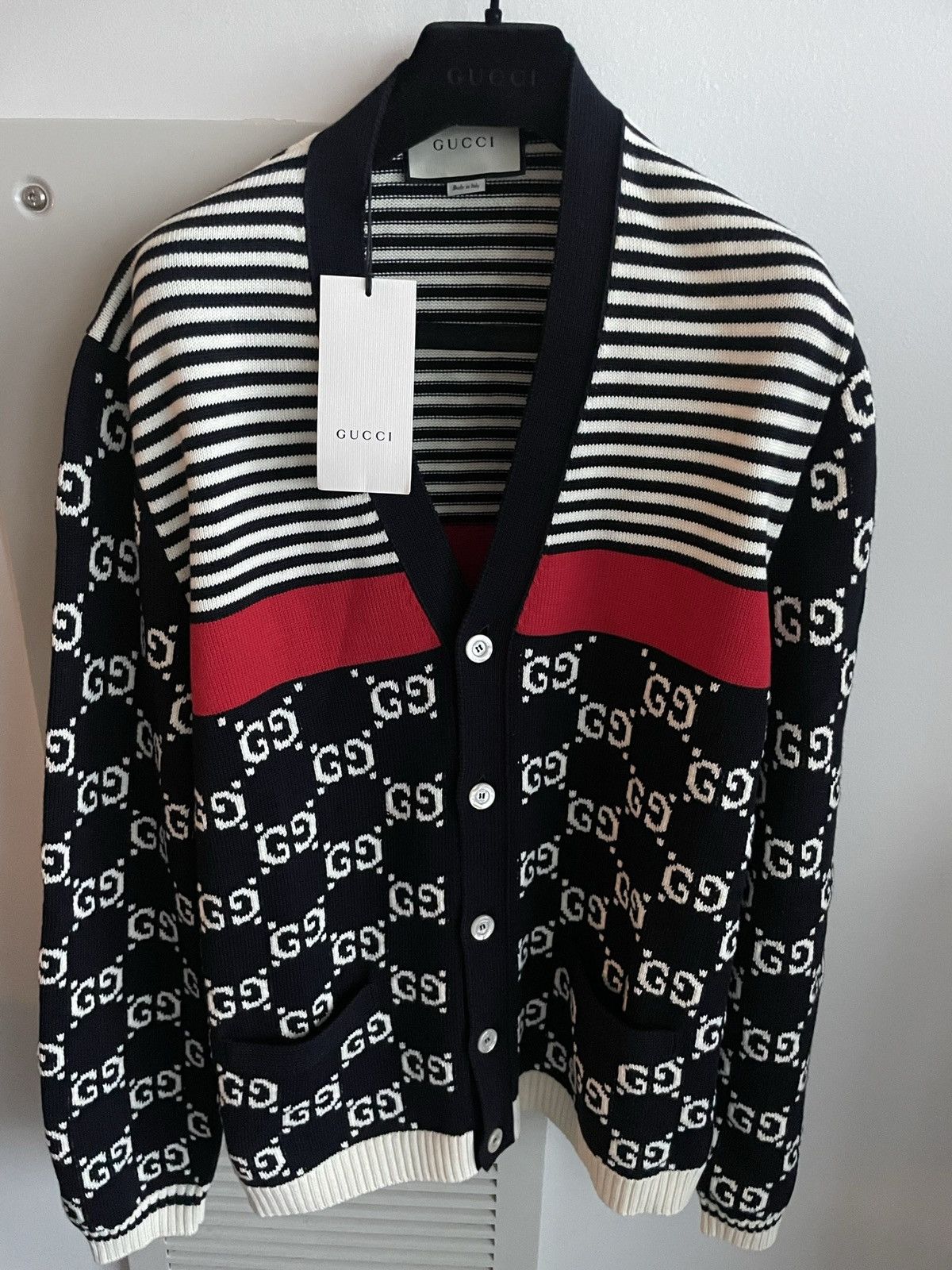 Gucci $3K Runway Limited Edition Gucci Monogram Sweater Size US L / EU 52-54 / 3 - 15 Thumbnail